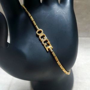 Vintage Les Bernard Gold GG Logo Bracelet